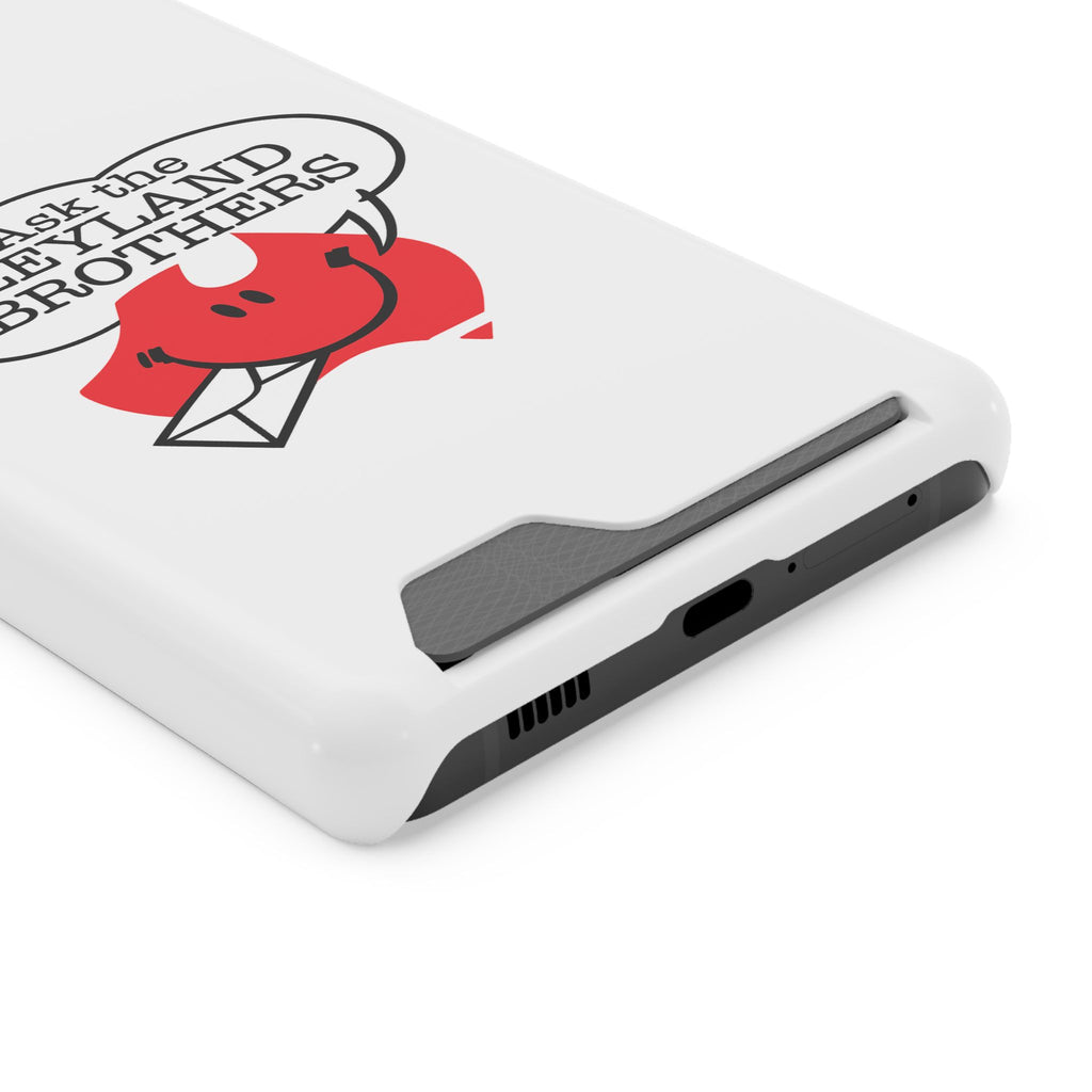 Ask the Leyland Brothers Phone Case with Card Holder — Retro Travel Logo Protective Cover