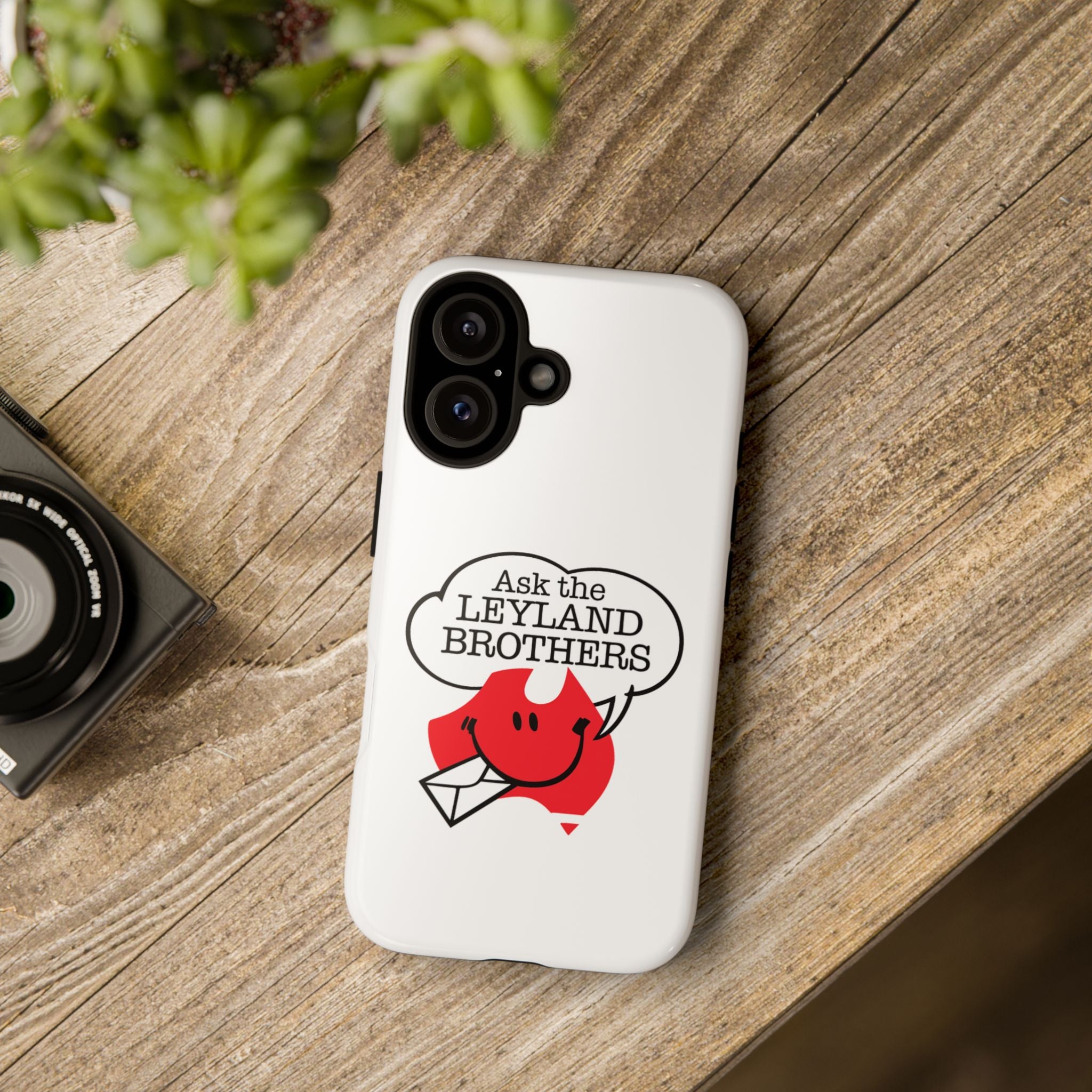 Phone Case — "Ask the Leyland Brothers" Retro Aussie Travel Design