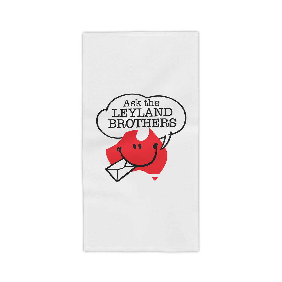 Ask The Leyland Brothers Beach Towel – Retro Aussie Travel Graphic