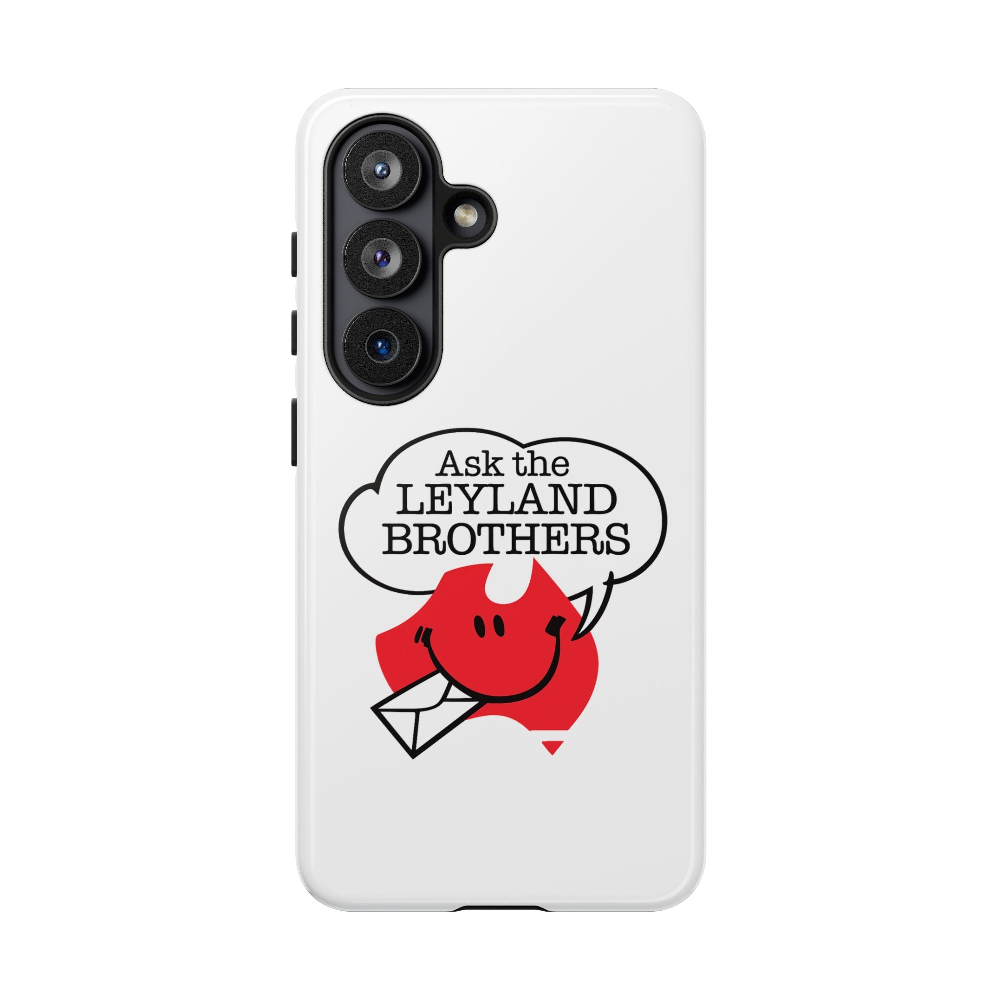 Phone Case — "Ask the Leyland Brothers" Retro Aussie Travel Design