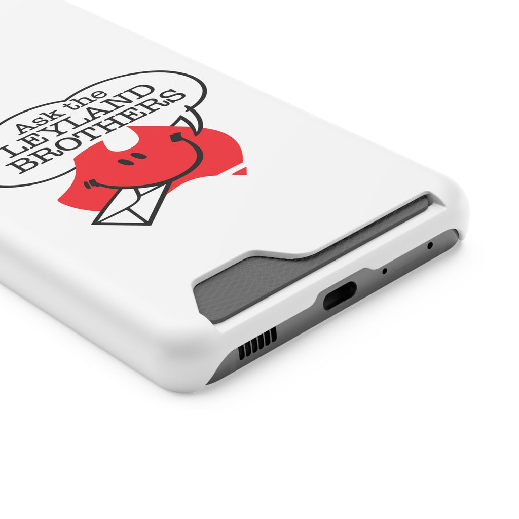 Ask the Leyland Brothers Phone Case with Card Holder — Retro Travel Logo Protective Cover