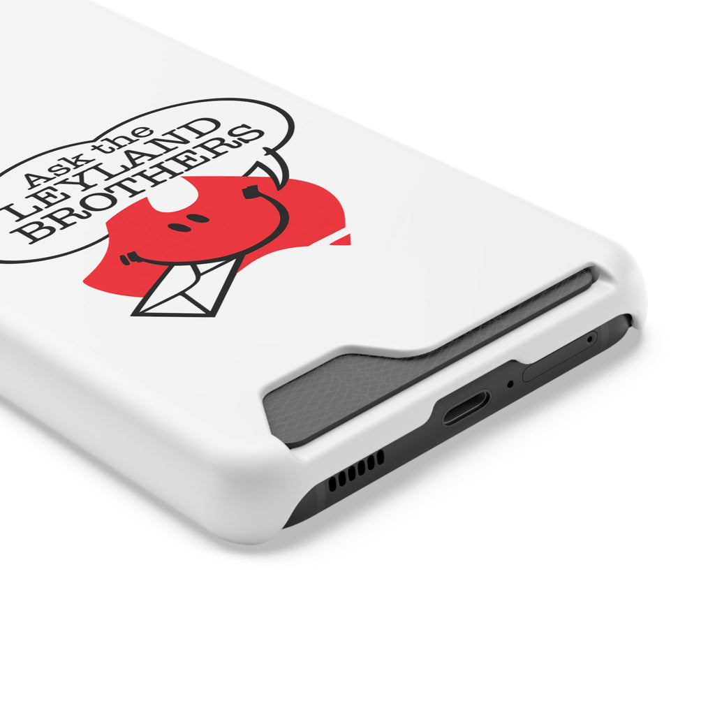 Ask the Leyland Brothers Phone Case with Card Holder — Retro Travel Logo Protective Cover