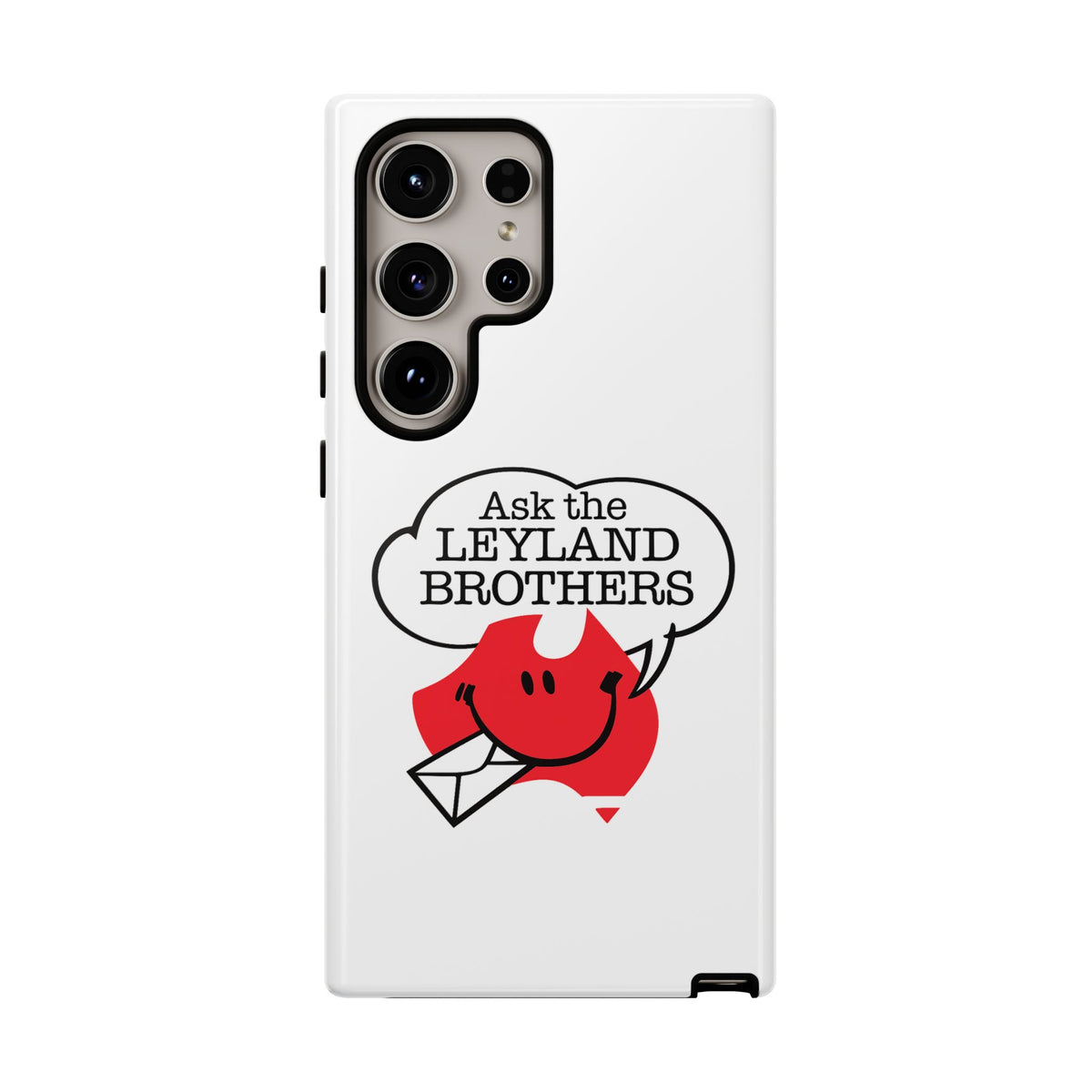 Phone Case — "Ask the Leyland Brothers" Retro Aussie Travel Design