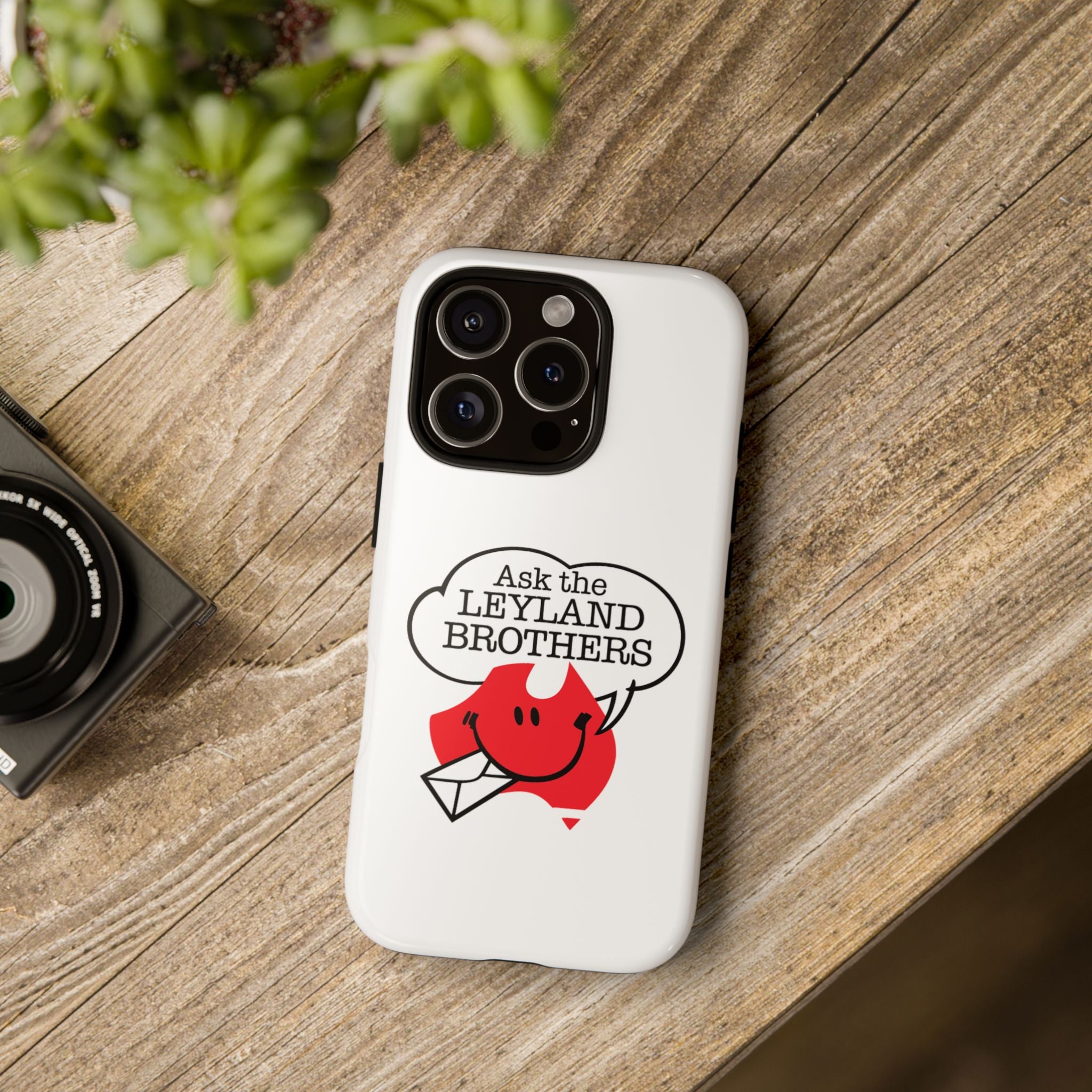 Phone Case — "Ask the Leyland Brothers" Retro Aussie Travel Design