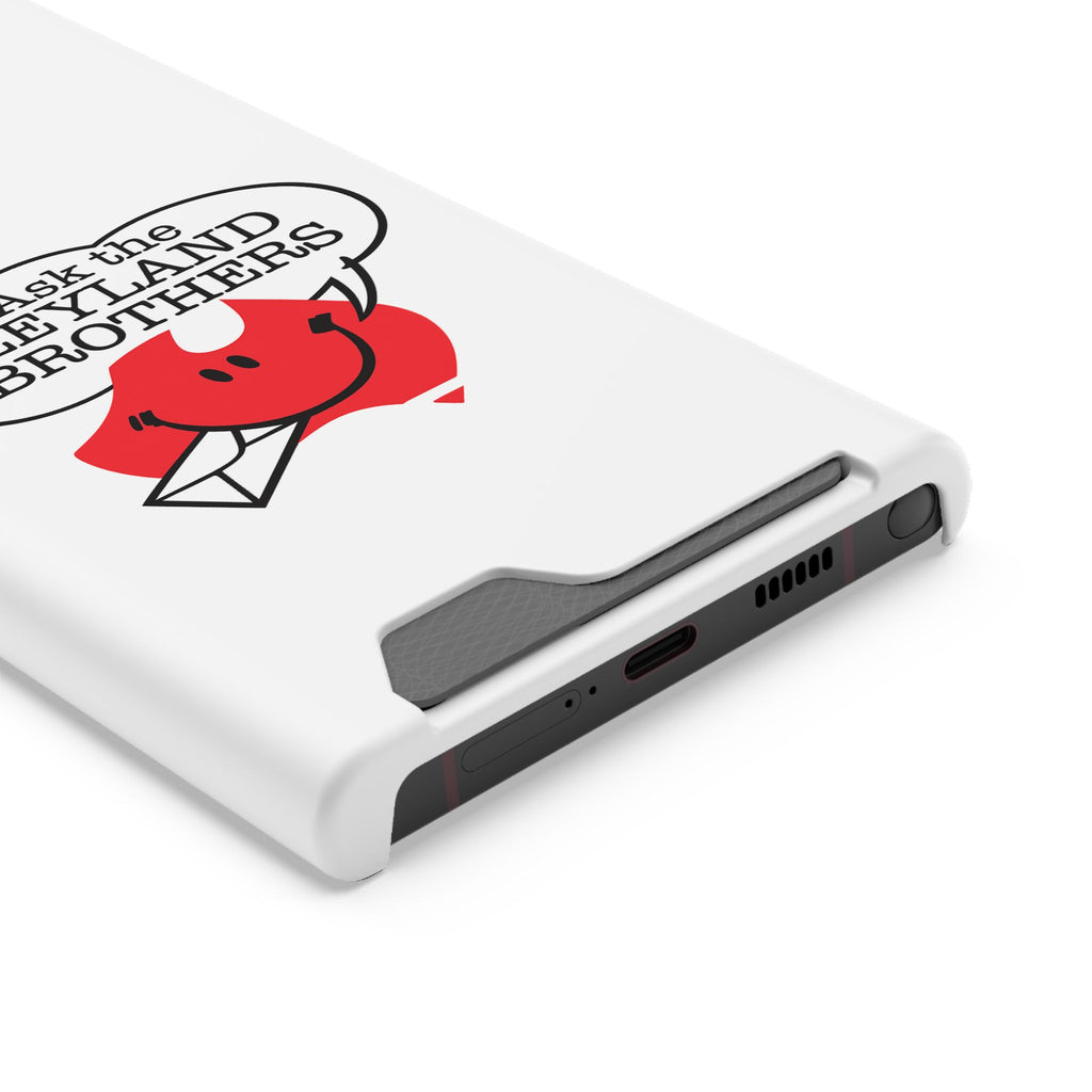 Ask the Leyland Brothers Phone Case with Card Holder — Retro Travel Logo Protective Cover