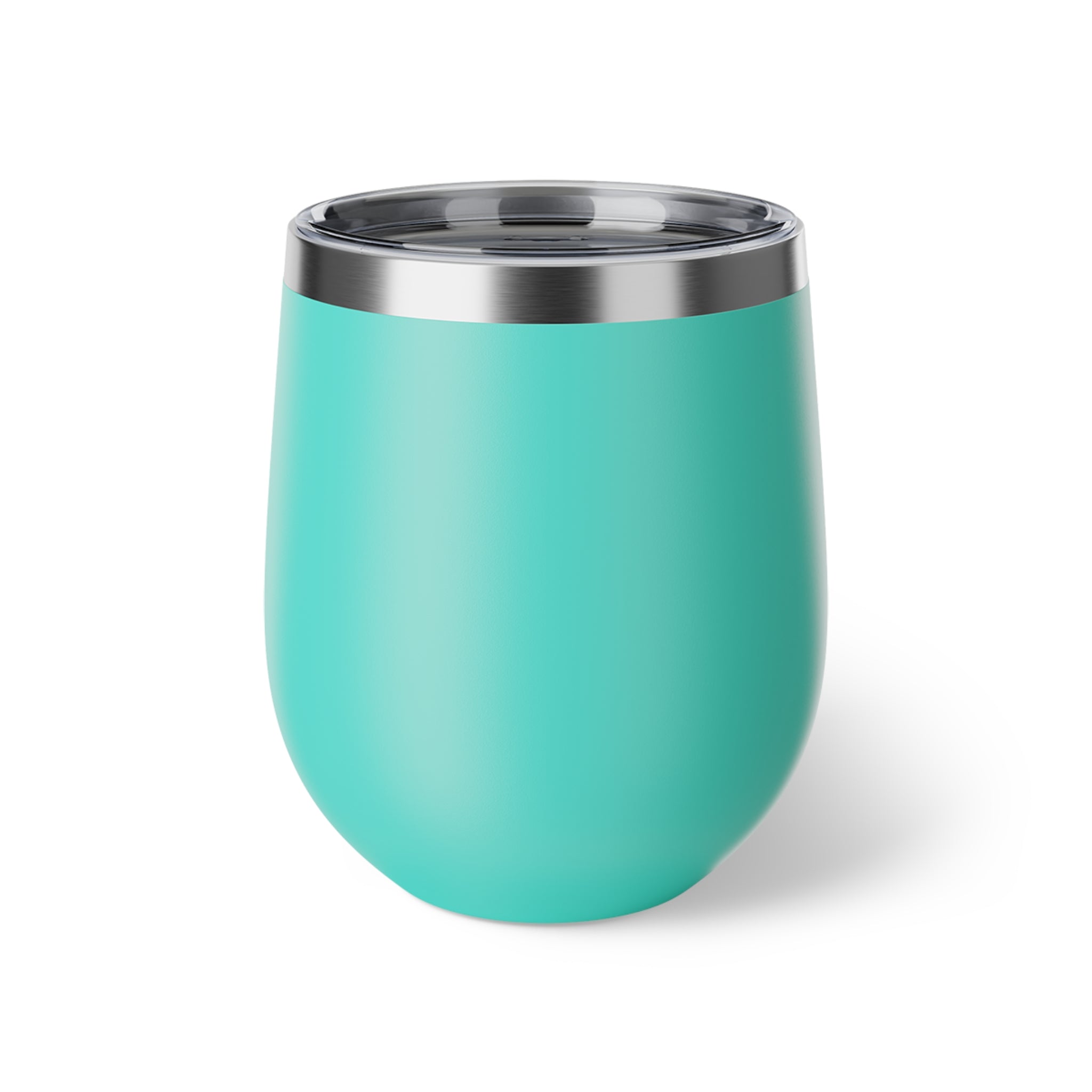 Insulated Wine Tumbler — "Ask the Leyland Brothers" Retro Travel Sticker Design, 12oz Copper Vacuum