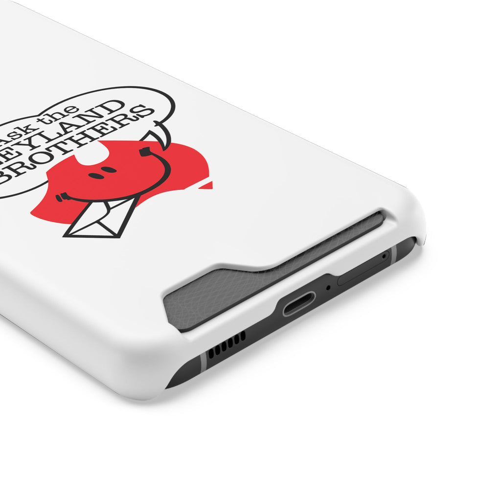 Ask the Leyland Brothers Phone Case with Card Holder — Retro Travel Logo Protective Cover