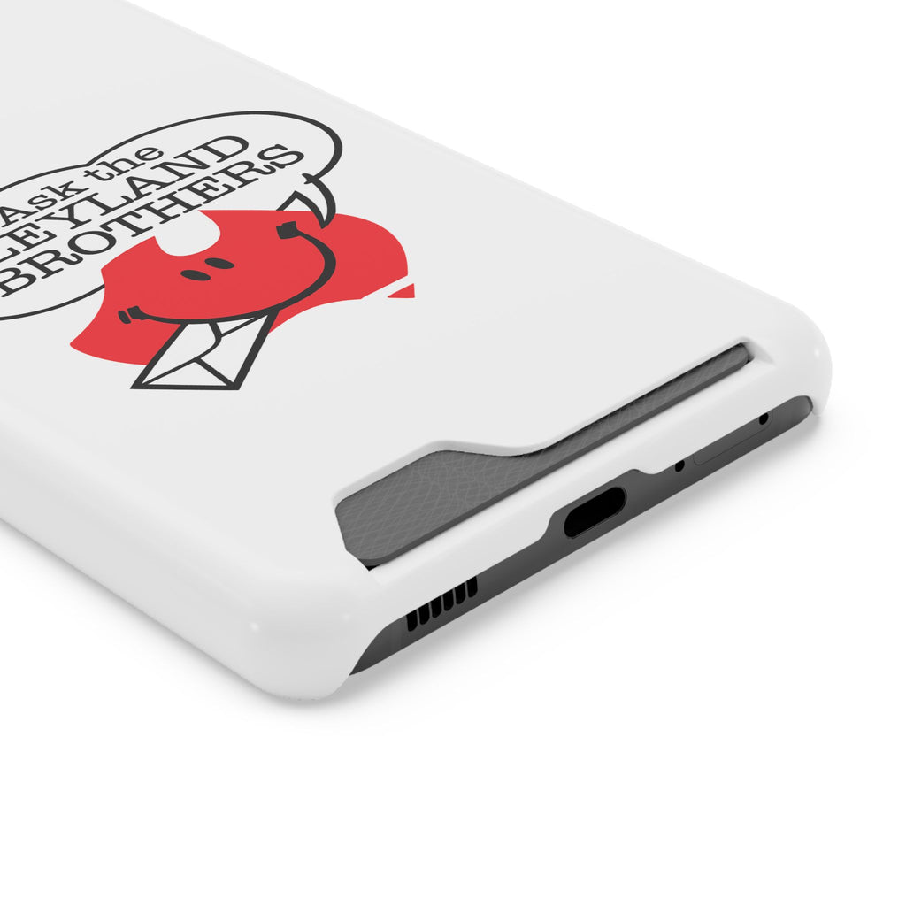 Ask the Leyland Brothers Phone Case with Card Holder — Retro Travel Logo Protective Cover