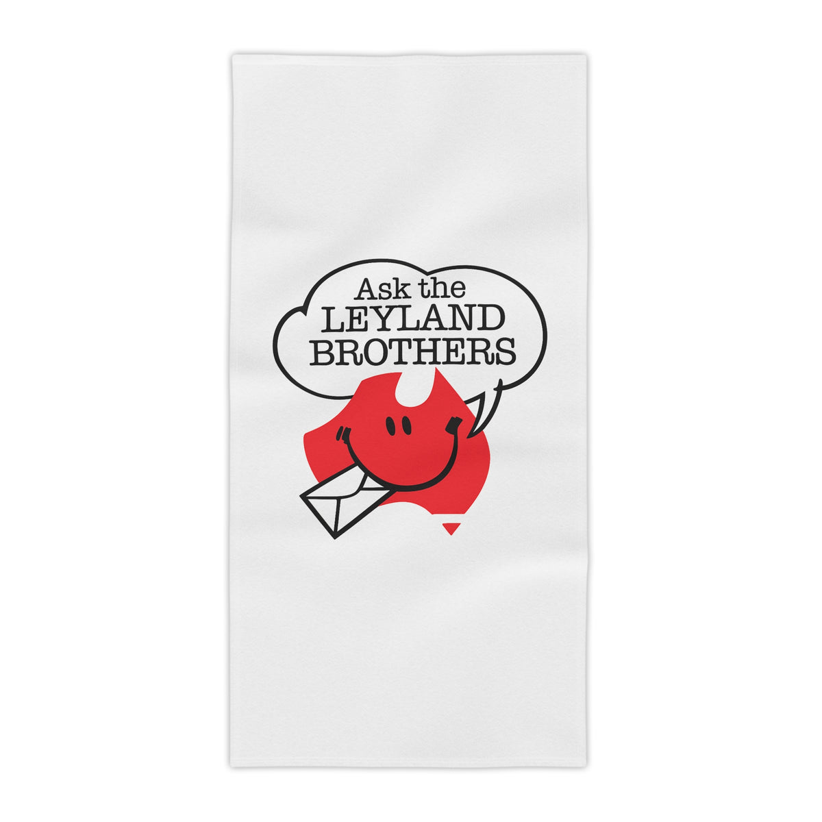 Ask The Leyland Brothers Beach Towel – Retro Aussie Travel Graphic