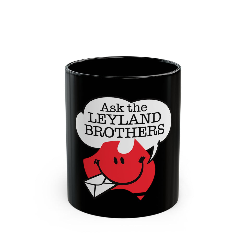 Ask the Leyland Brothers Mug — Retro Red Smiley with Envelope Coffee Cup (11oz & 15oz)