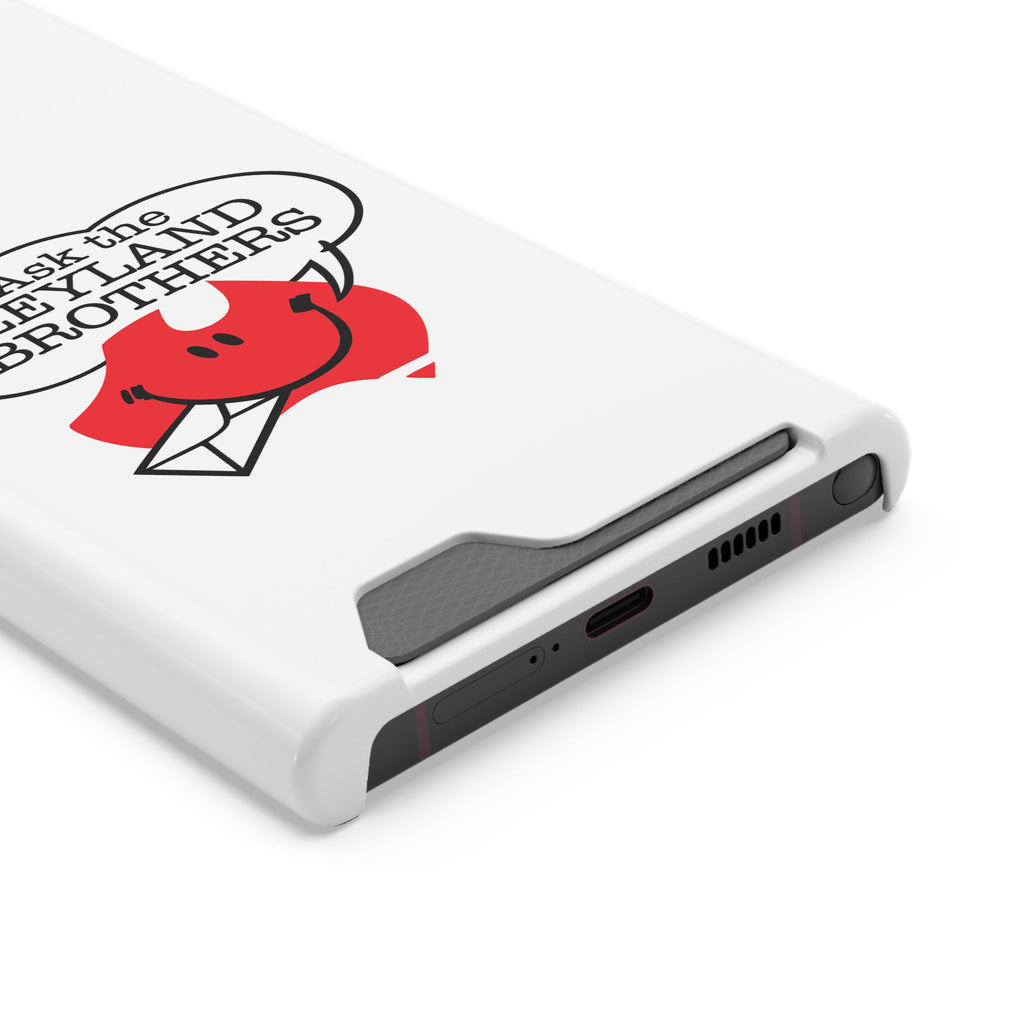 Ask the Leyland Brothers Phone Case with Card Holder — Retro Travel Logo Protective Cover
