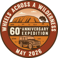 Wheels Across a Wilderness Sticker 100mm
