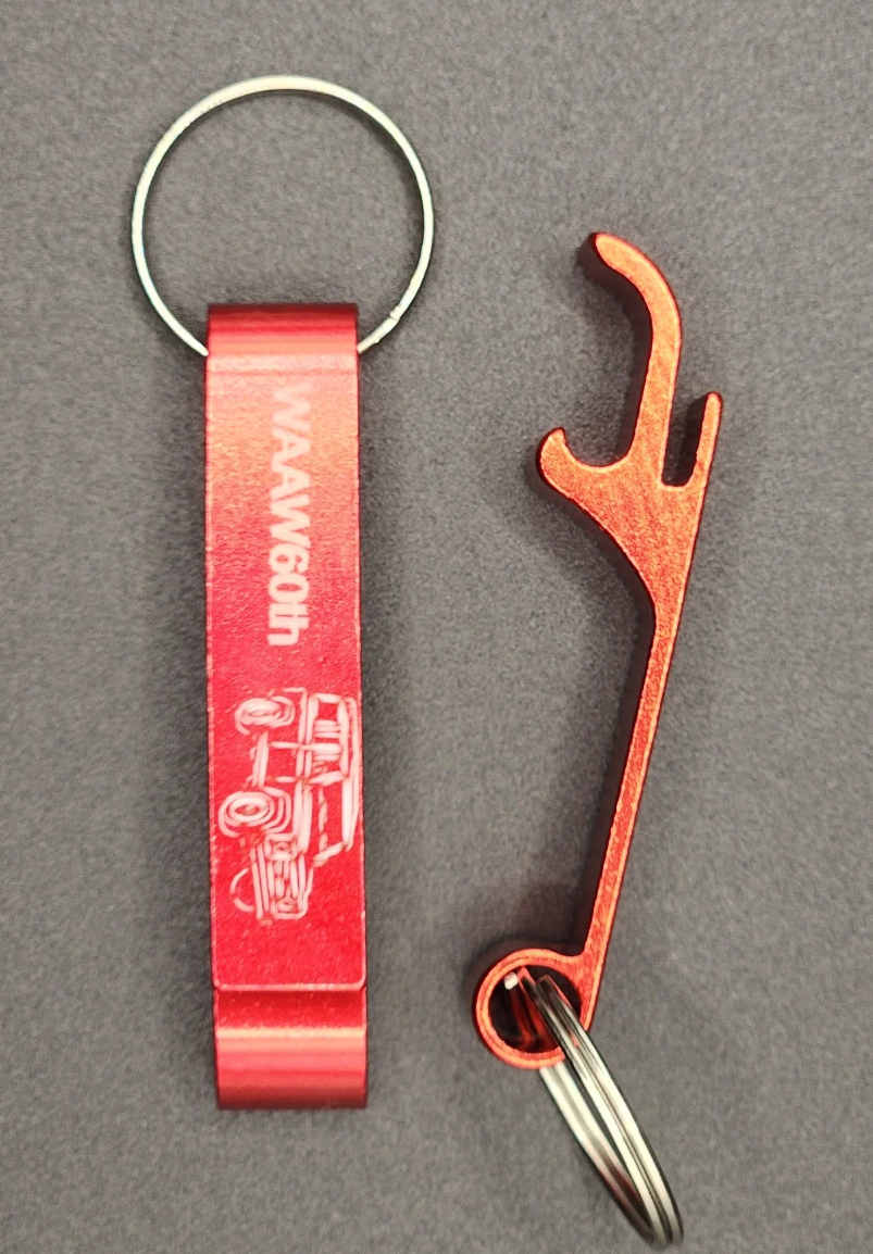 Wheels Across a Wilderness Keyring Bottle Opener